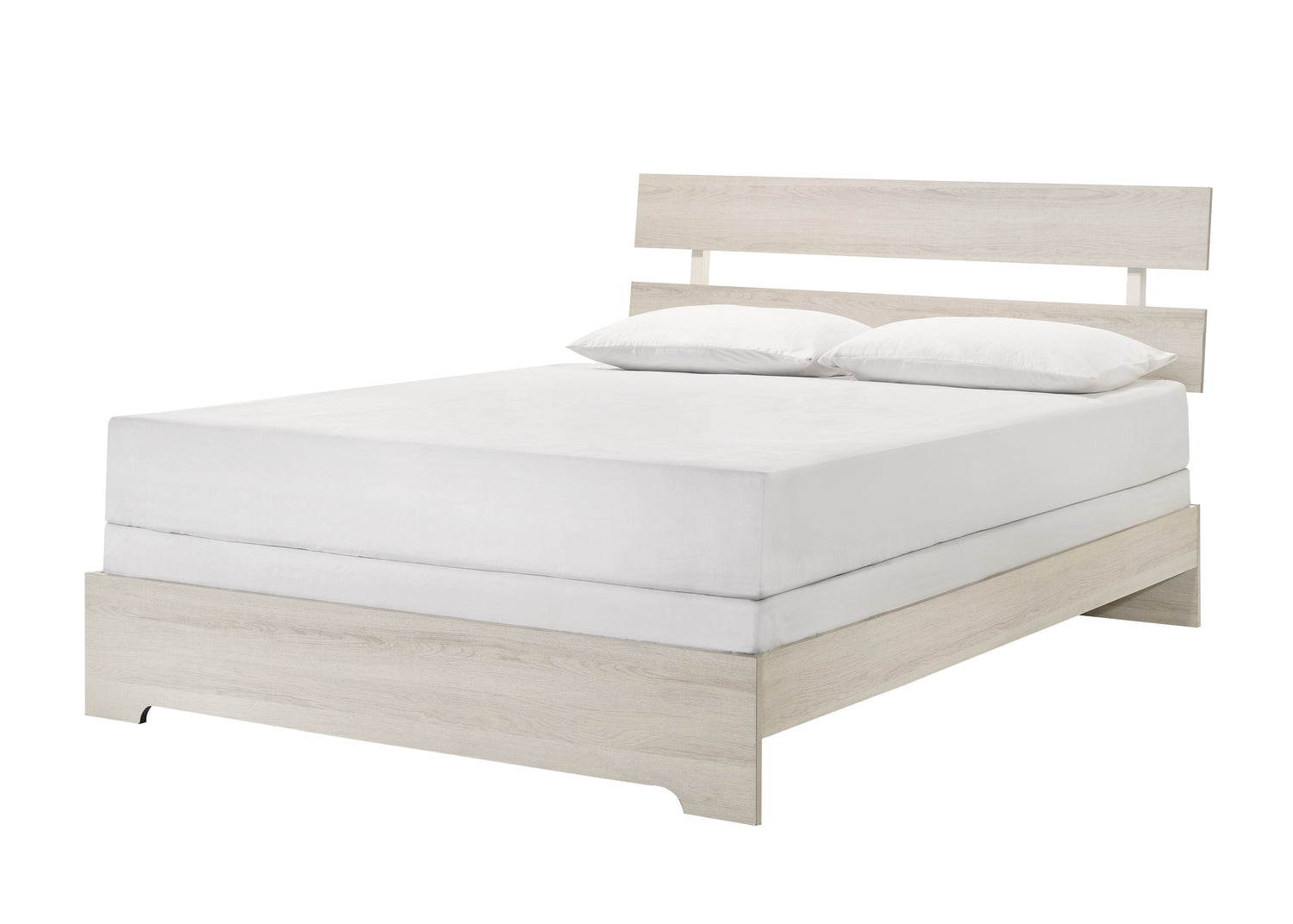 ATTICUS QUEEN PLATFORM BED WHITE