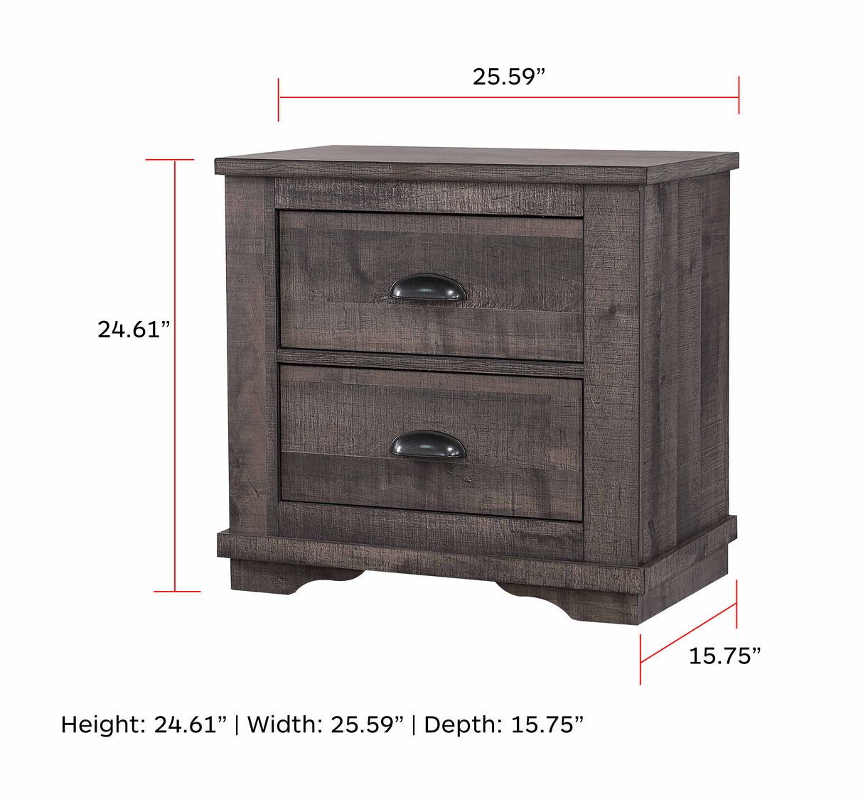 CORALEE NIGHT STAND GREY