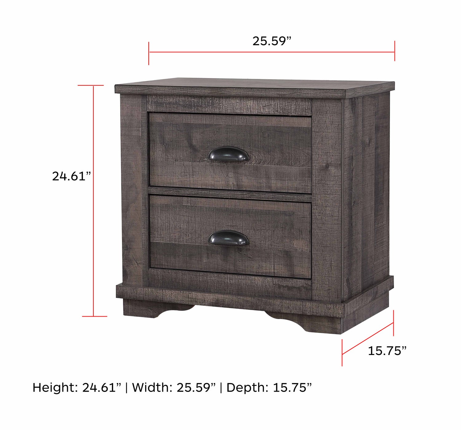 CORALEE NIGHT STAND GREY