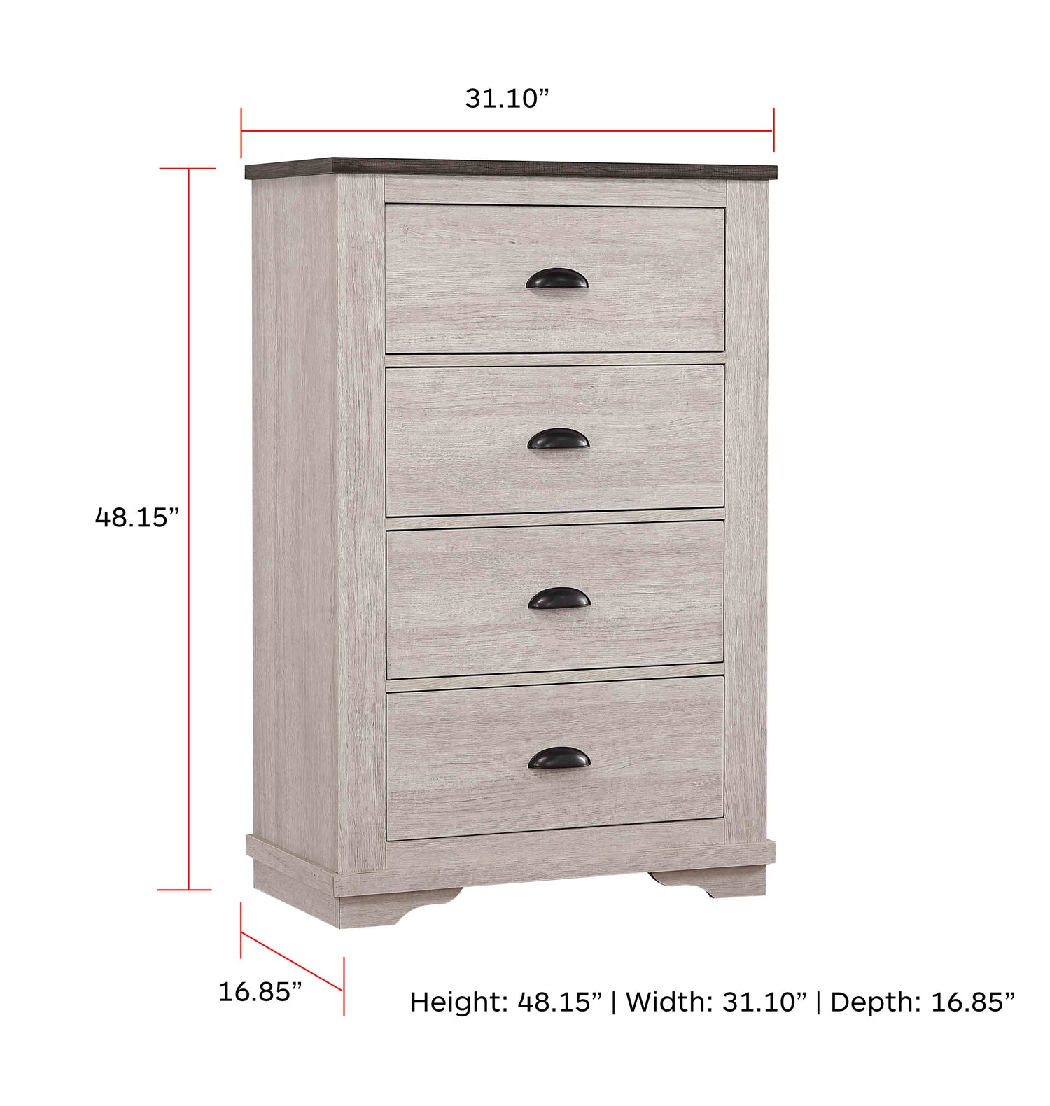 CORALEE CHEST CHALK/GREY