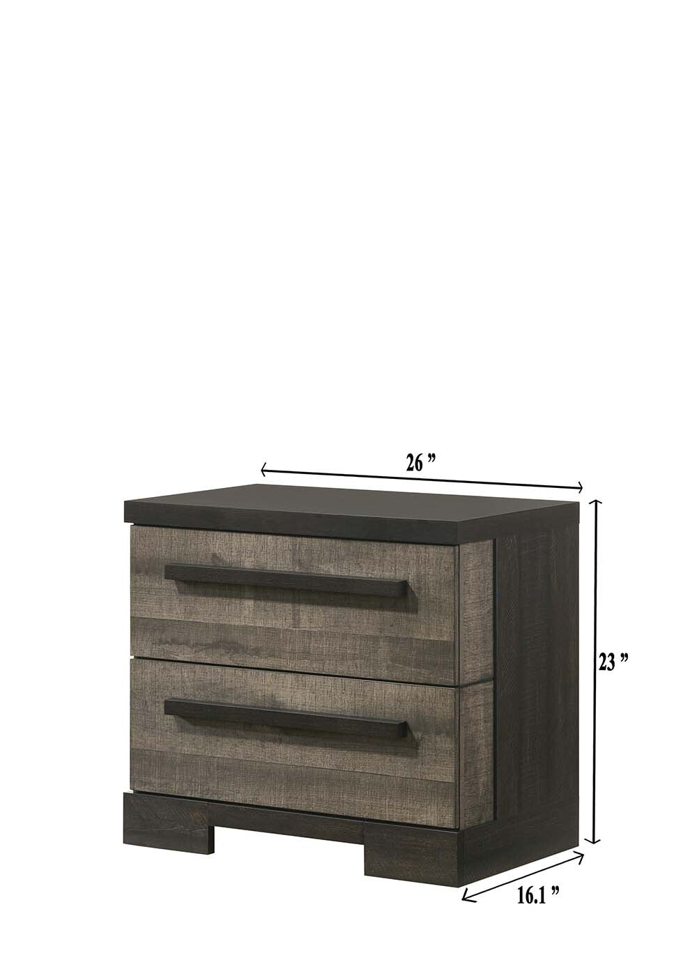 REMINGTON NIGHT STAND GRAY/EBONY