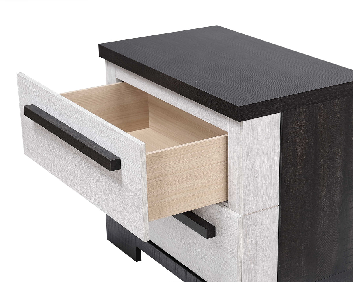 REMINGTON NIGHT STAND CHALK/EBONY