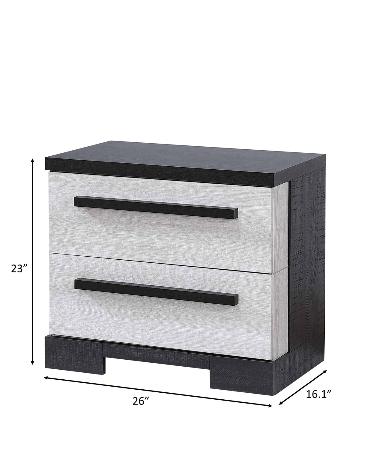 REMINGTON NIGHT STAND CHALK/EBONY