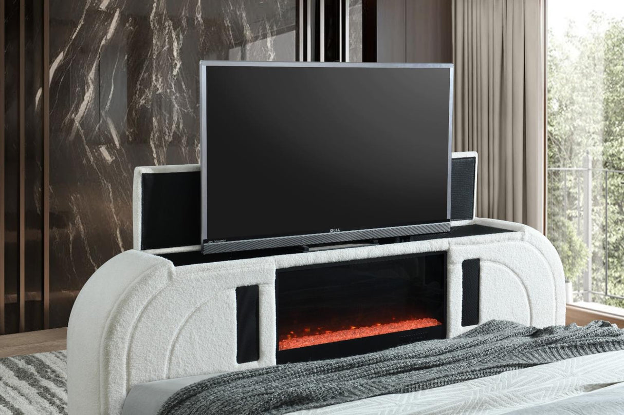 Lara White Queen Bed