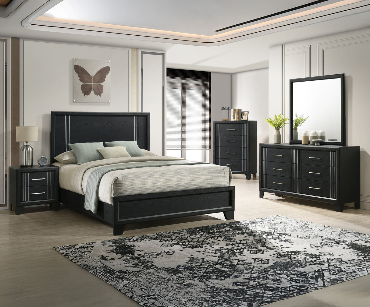 Charlie Charcoal King Bed