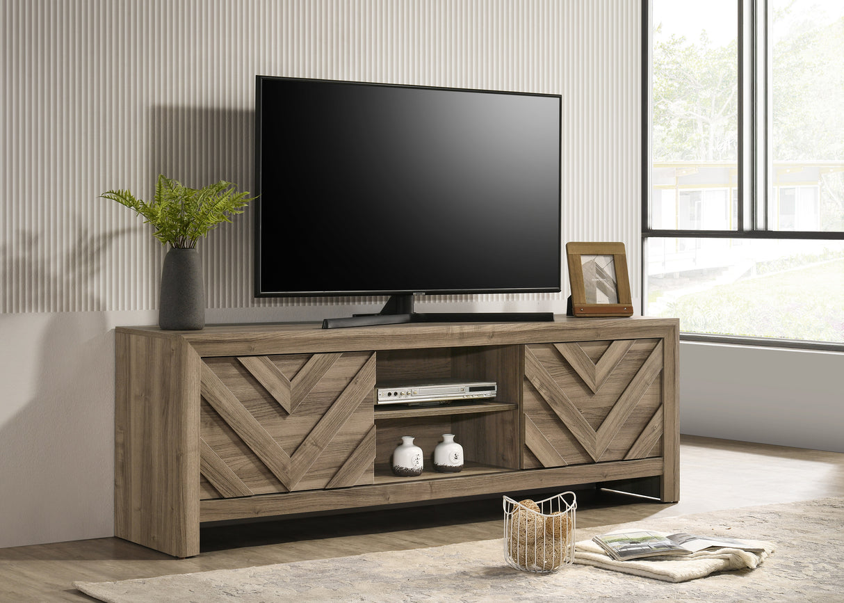 VALOR TV STAND-LIGHT BROWN
