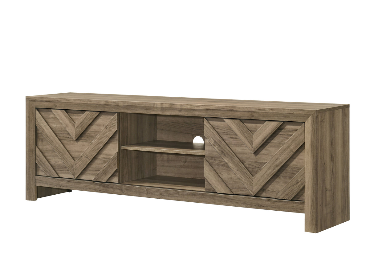 VALOR TV STAND-LIGHT BROWN