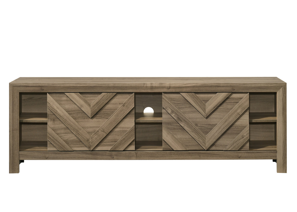 VALOR TV STAND-LIGHT BROWN