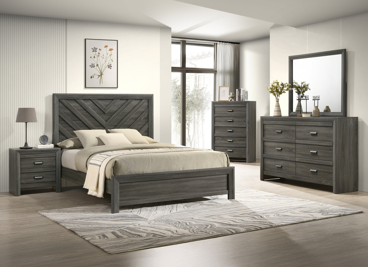 Valor Grey Queen Bed