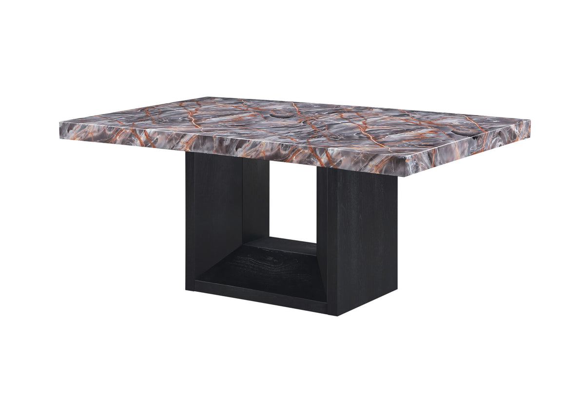 D02 Lava/Black Dining Table