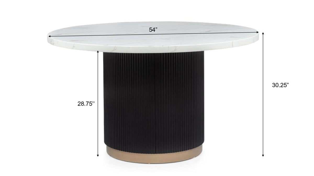 Starle Dining Set - White / Black