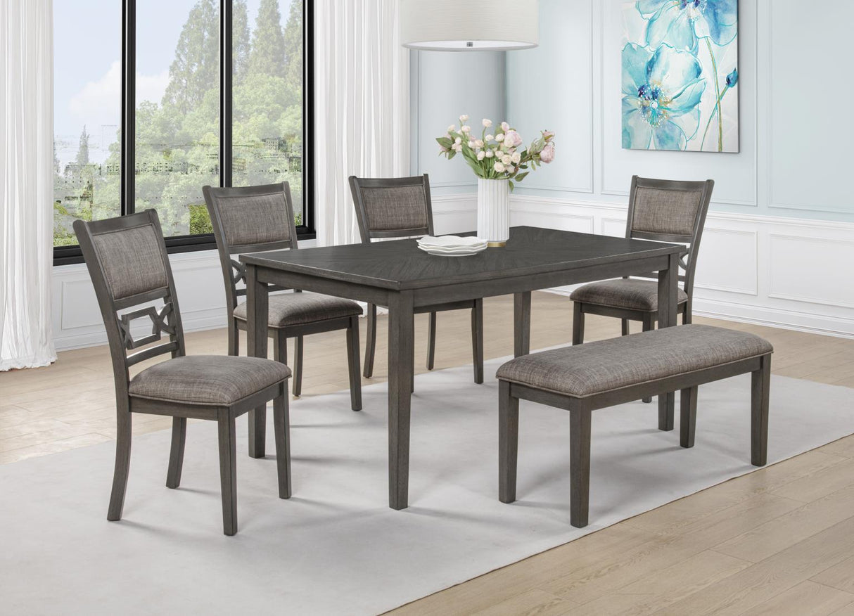 Bruno Grey Reclining Dining Set - Grey