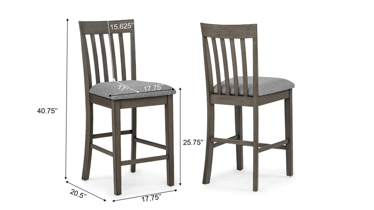 Koen Grey Square Dining Set - Grey