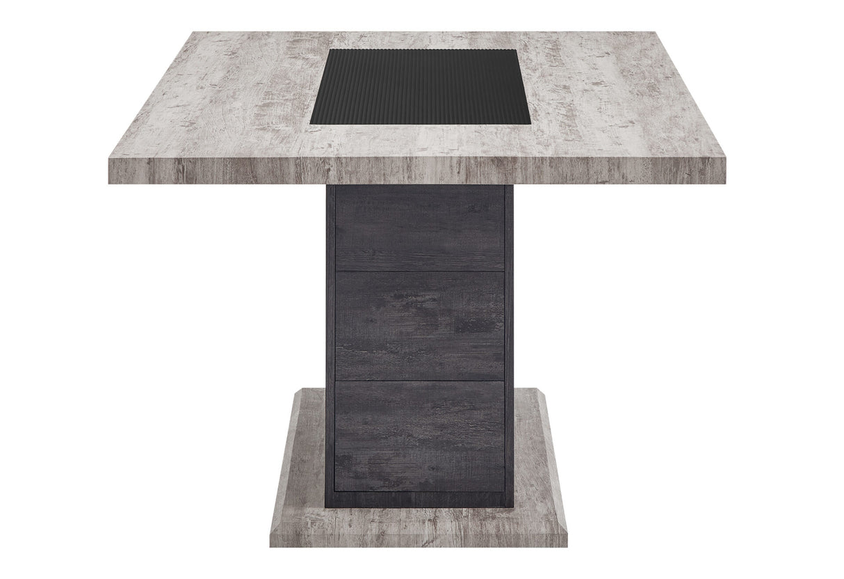 D8030 Dining Table with Storage Drawers and Storage Door