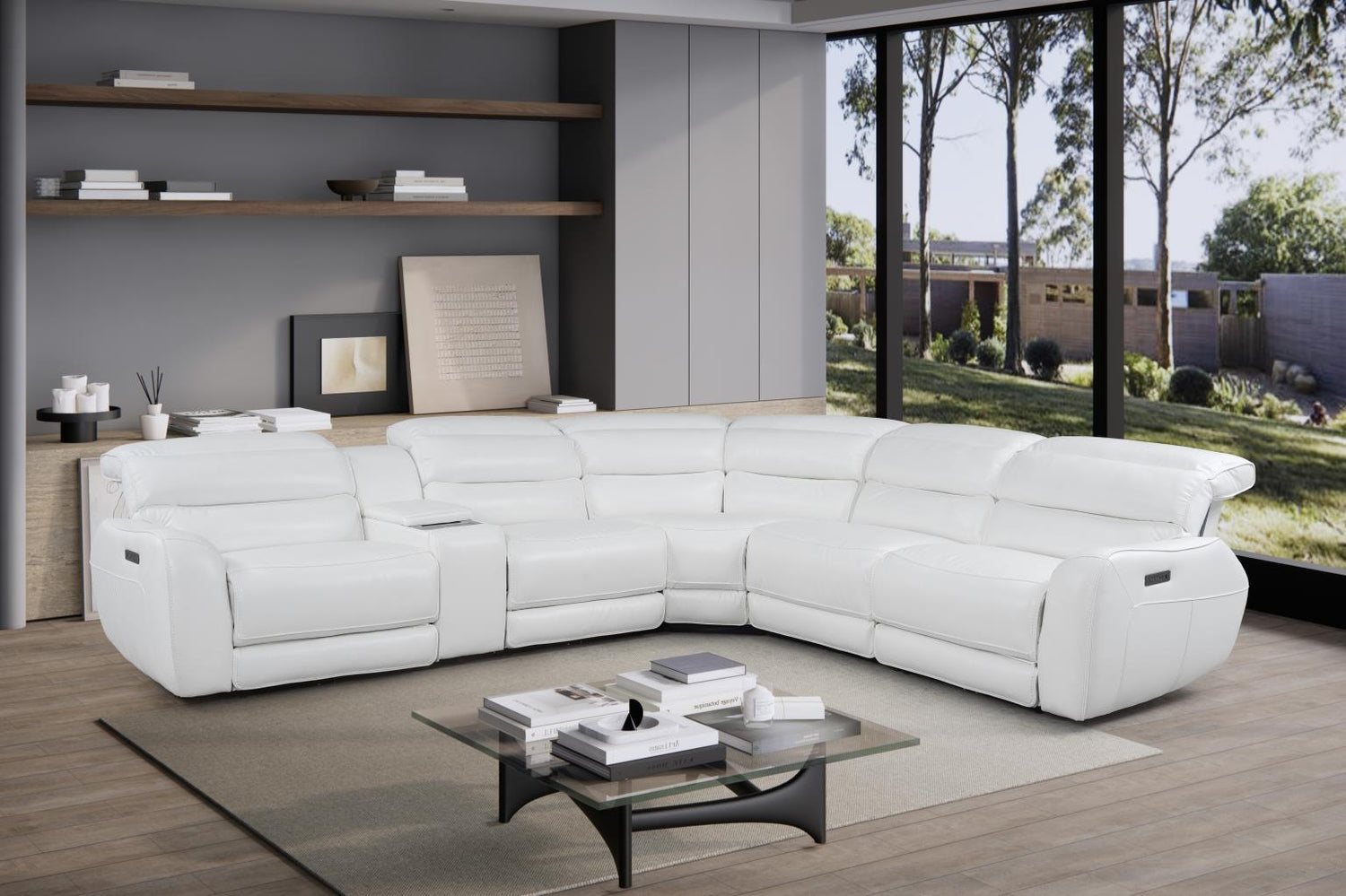 Marco White 6 PC Sectional