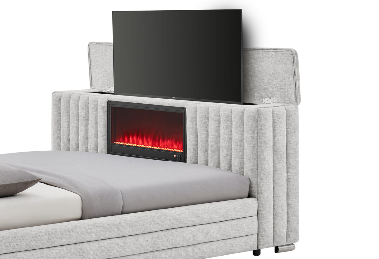 Elias/Emma TV Footboard Natural King Bed Group