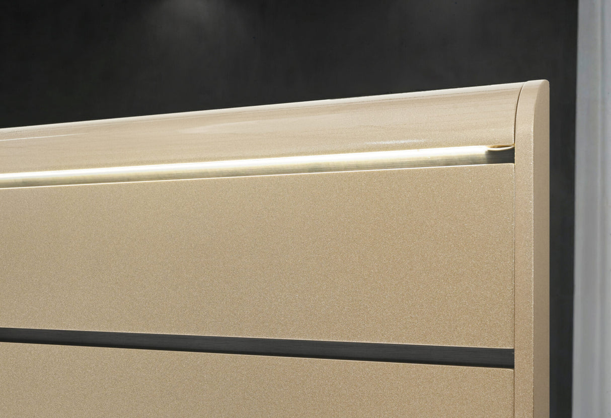 Genesis Gold King Bed with LED