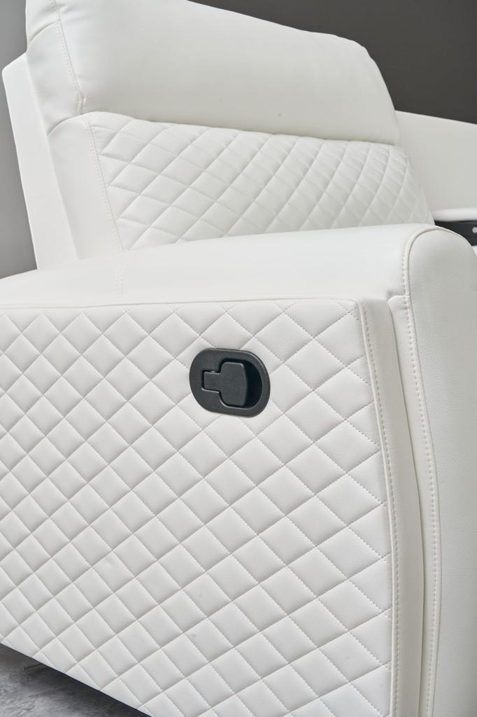Cruz White 7 PC Reclining Sectional
