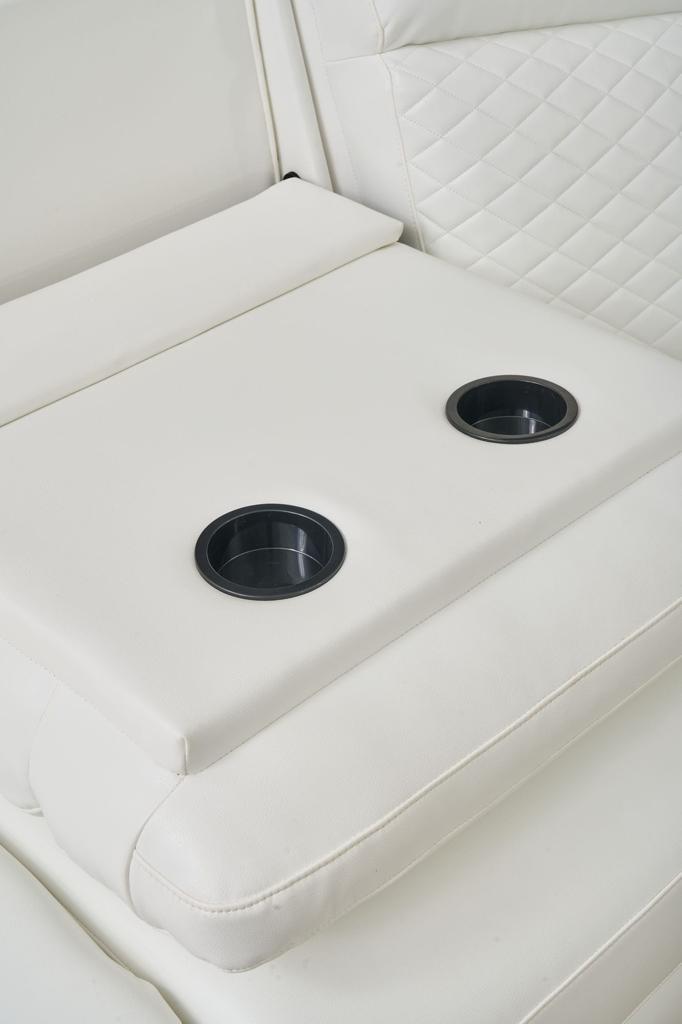 Cruz Manual Left-Arm Facing Reclining 7 / 7 - Air Leather White