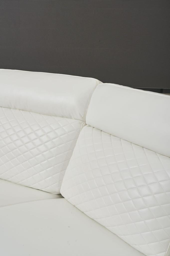 Cruz Manual Left-Arm Facing Reclining 7 / 7 - Air Leather White