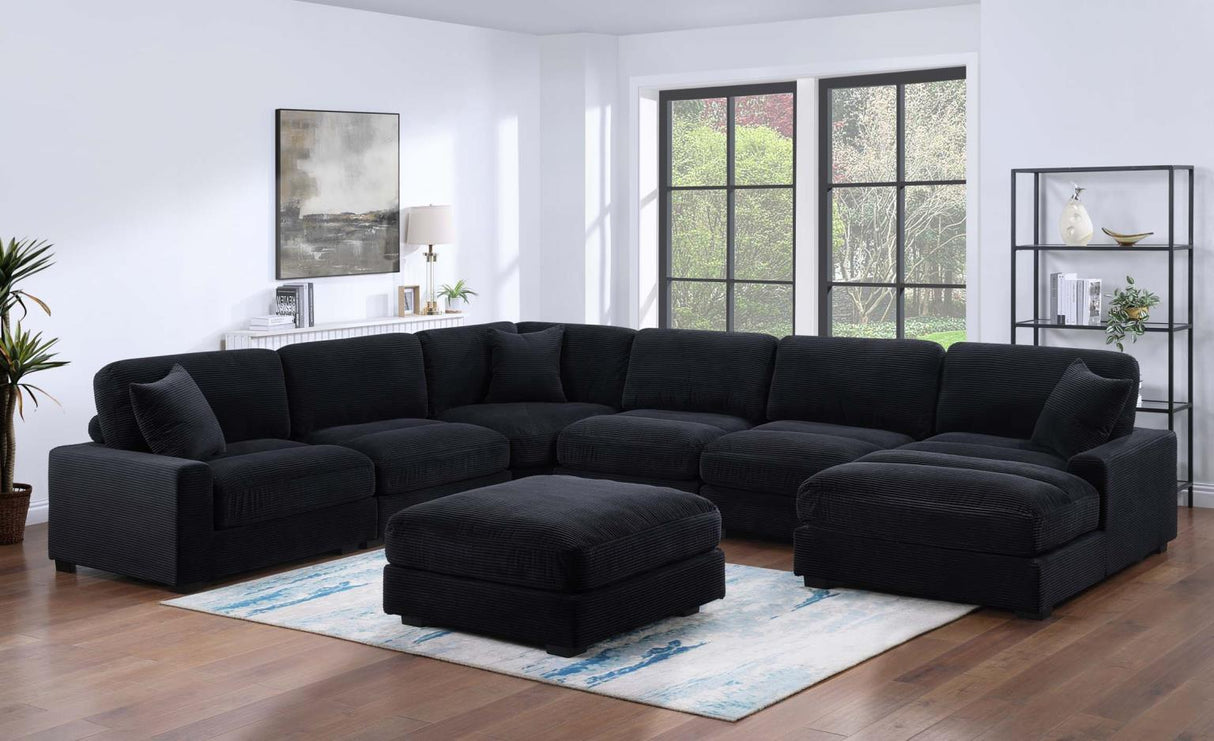 Violet Black 5 Piece Sectional