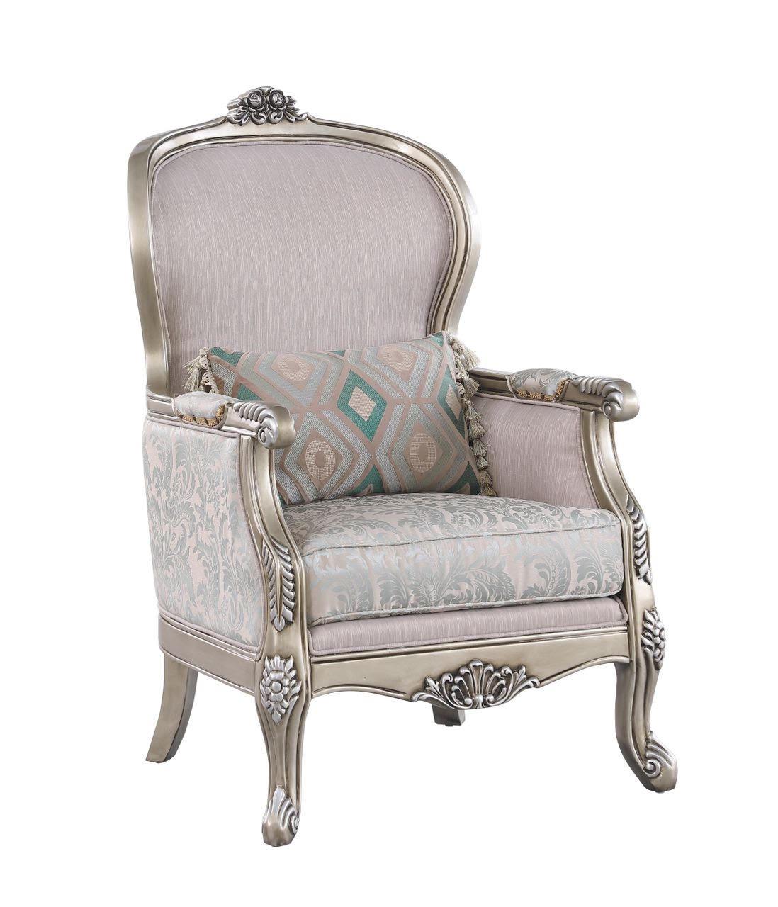 Emma Silver 4-Piece Queen Bedroom Set - Silver