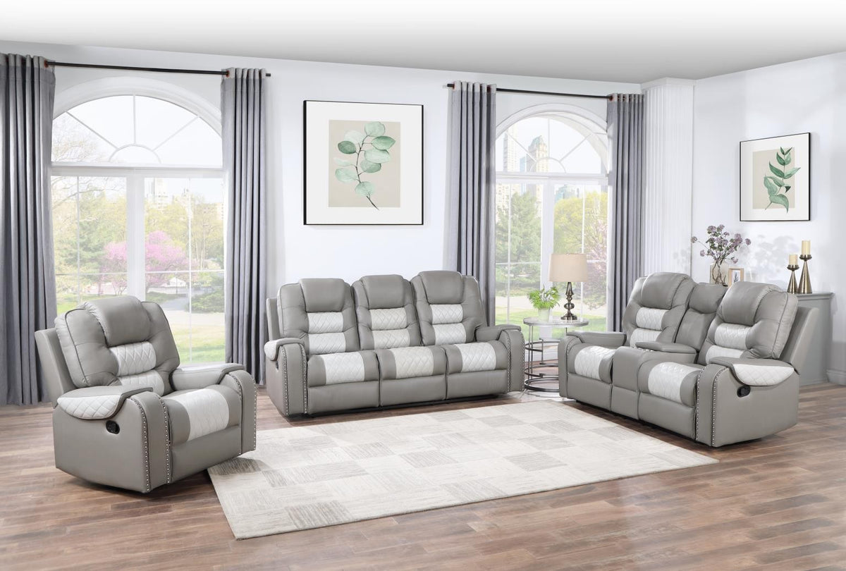 Harlow Manual Reclining Sofa - Grey