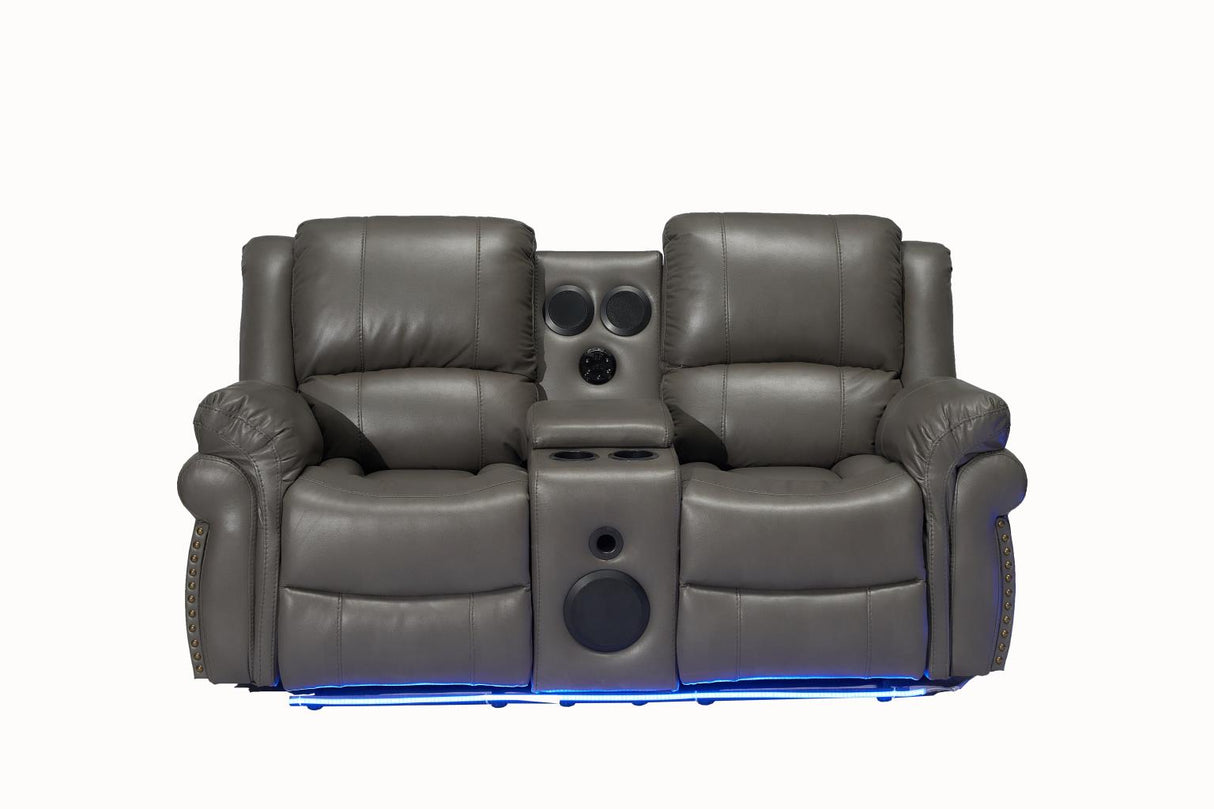 Cesar Grey Reclining Loveseat