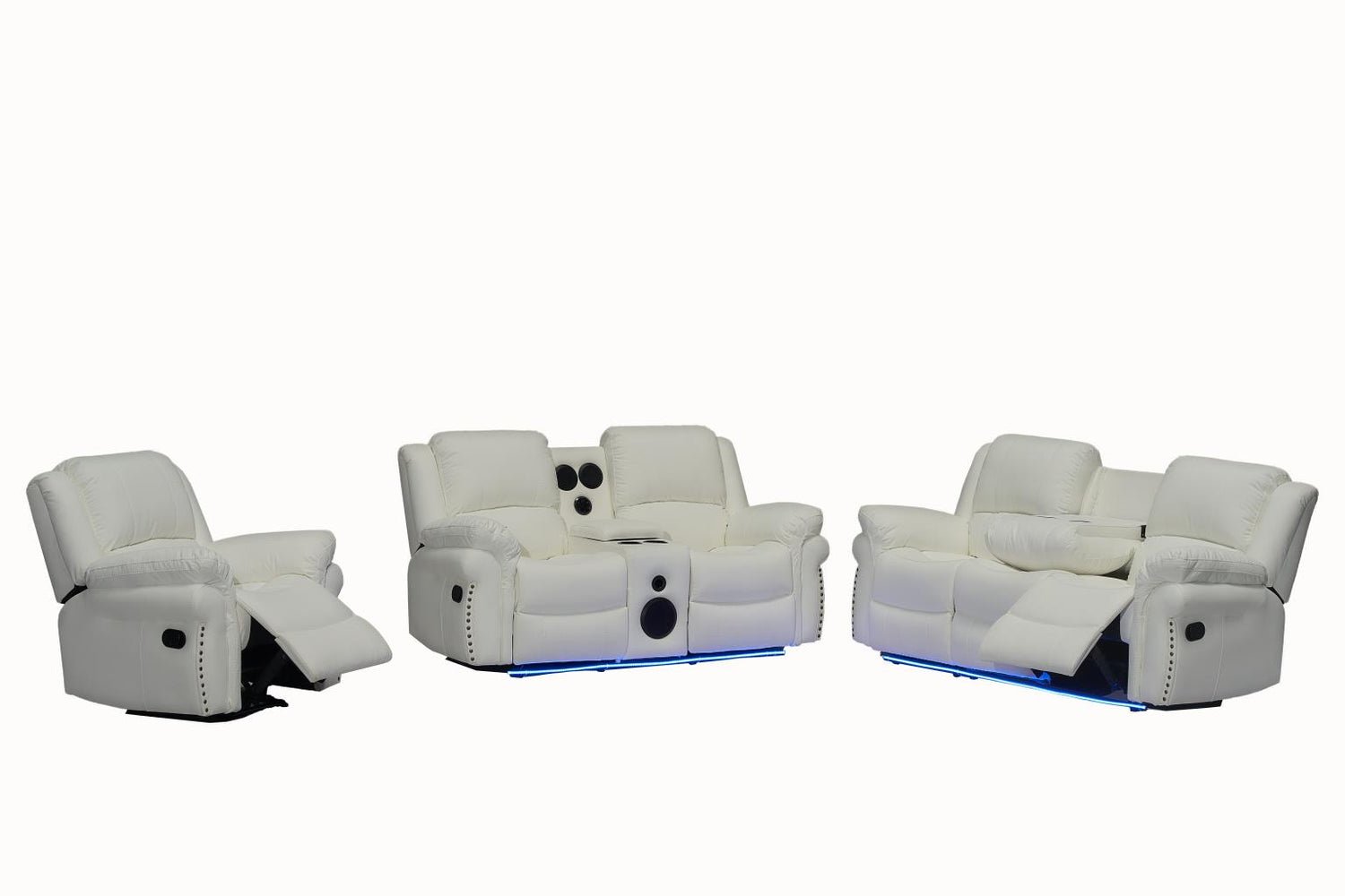 Cesar White Reclining Chair
