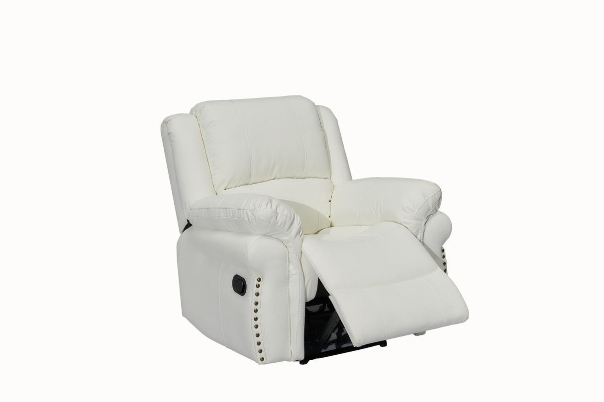 Cesar White Reclining Chair