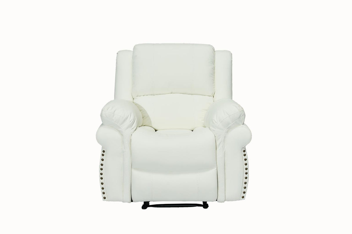 Cesar White Reclining Chair