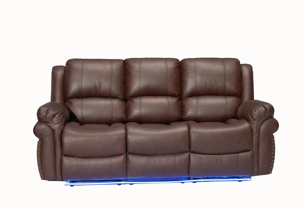 Cesar Manual Reclining Sofa / Brown