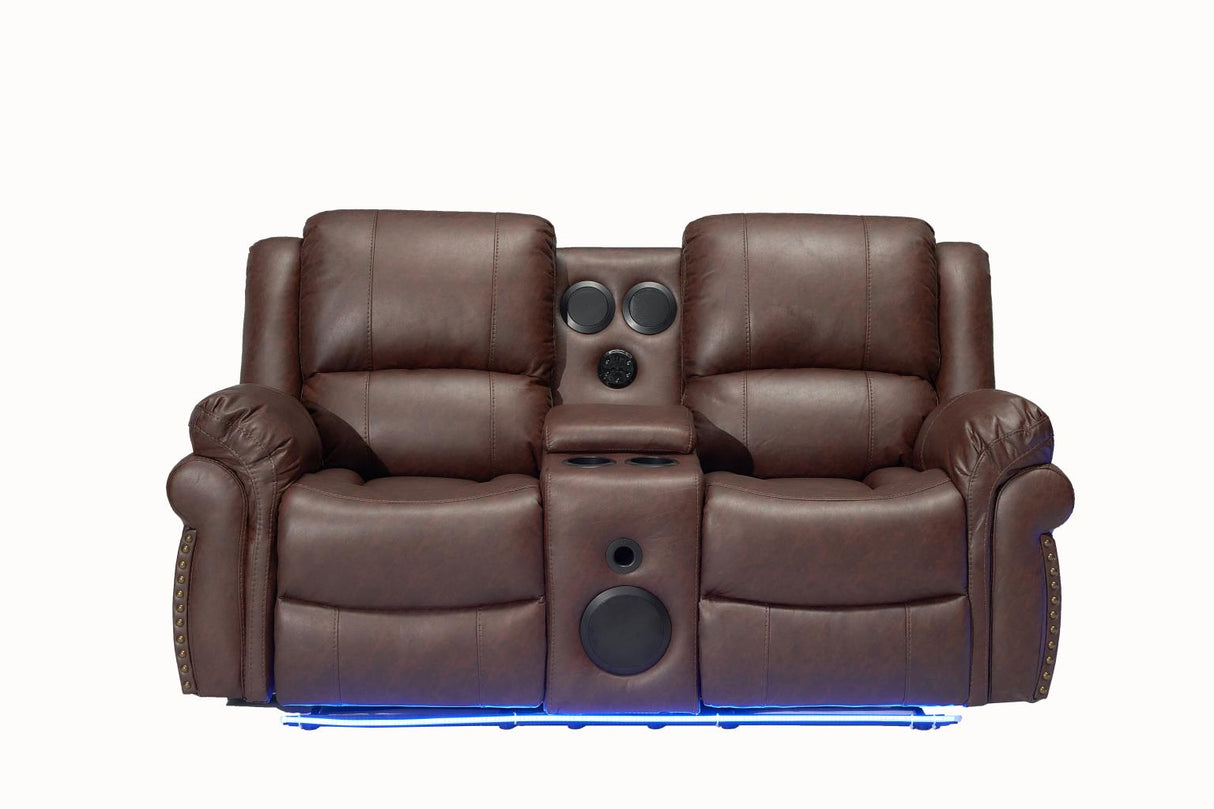 Cesar Brown Reclining Loveseat