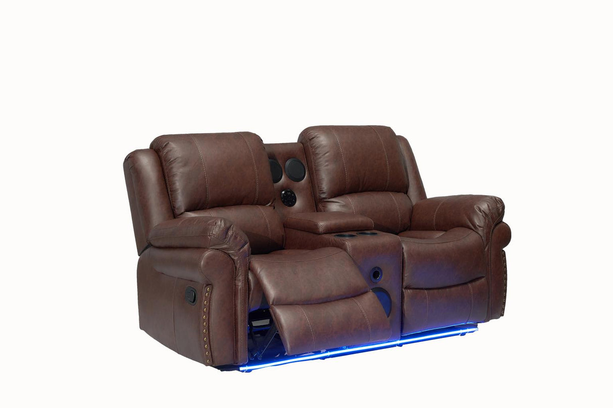 Cesar Brown Reclining Loveseat