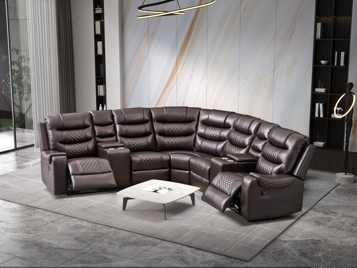 Victor Brown 3 PC Reclining Sectional