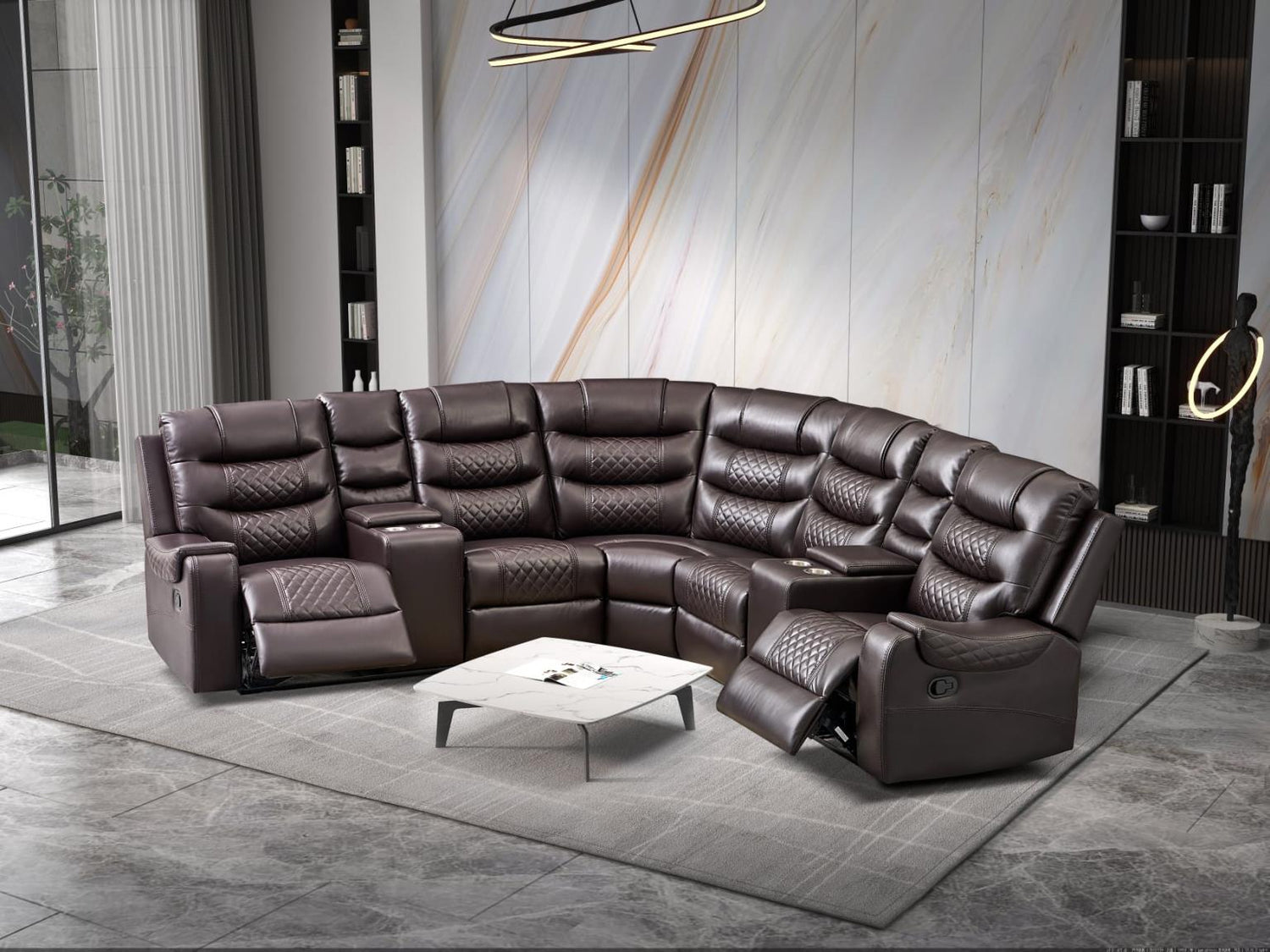 Victor Brown 3 PC Reclining Sectional