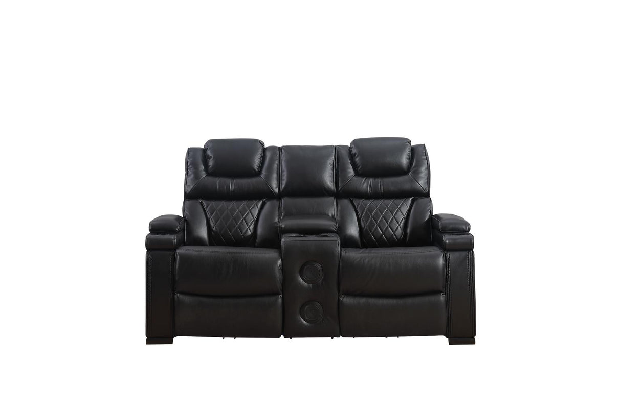 Braden Black Loveseat
