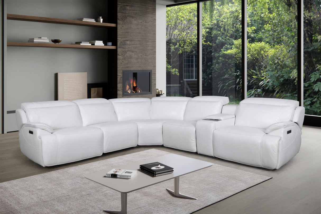 Mason White 7 PC Sectional