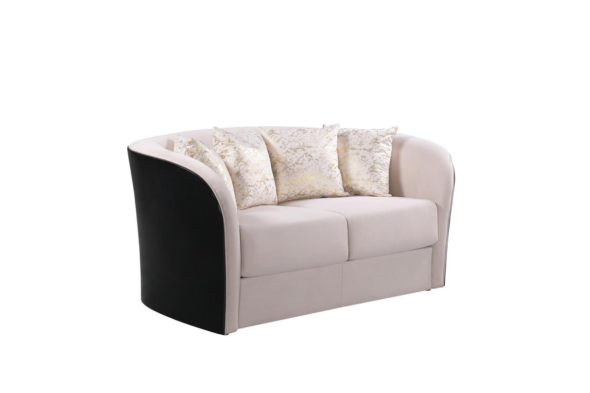 Orion White/Black 2-Piece (Sofa, Loveseat)