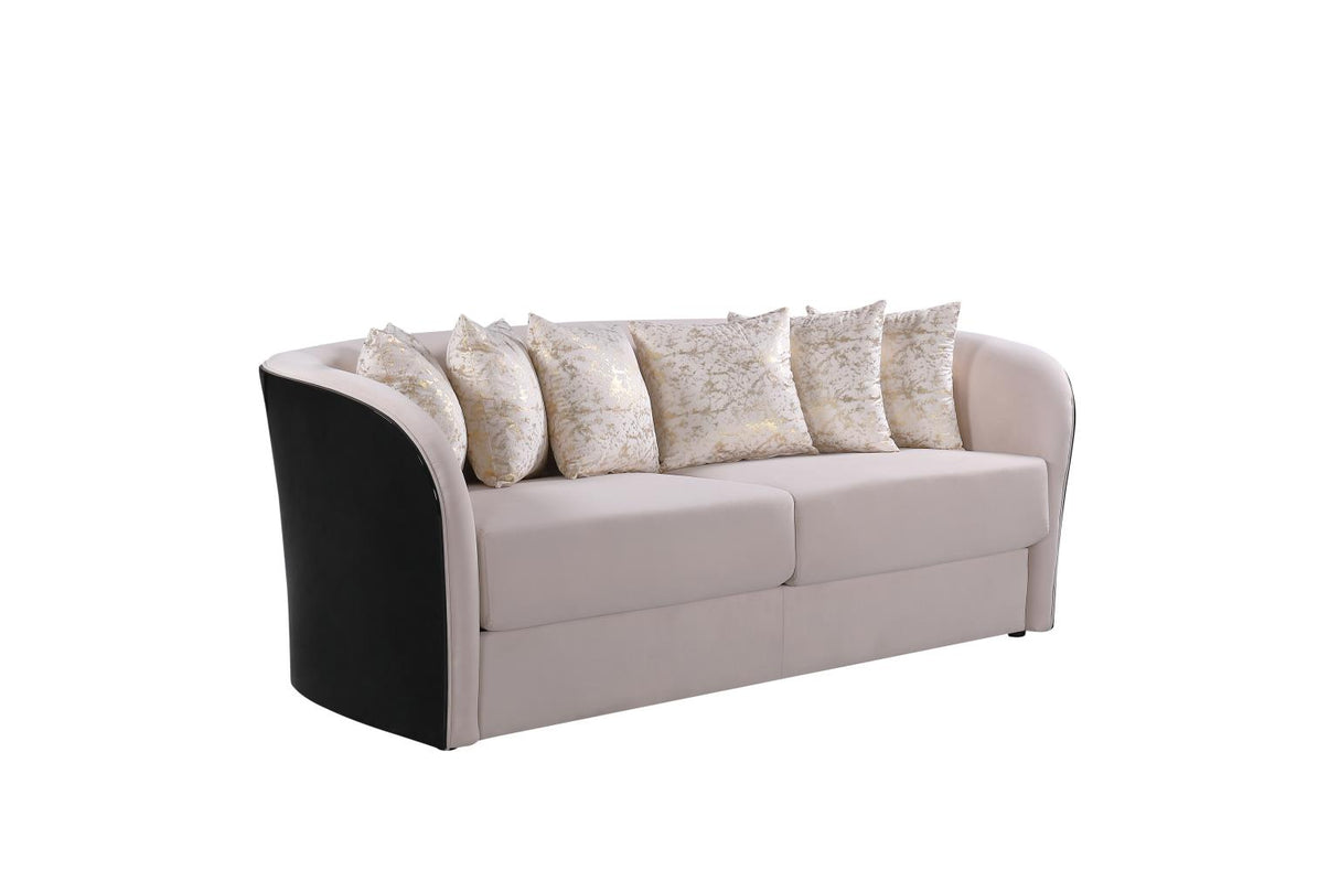 Orion White/Black 2-Piece (Sofa, Loveseat)
