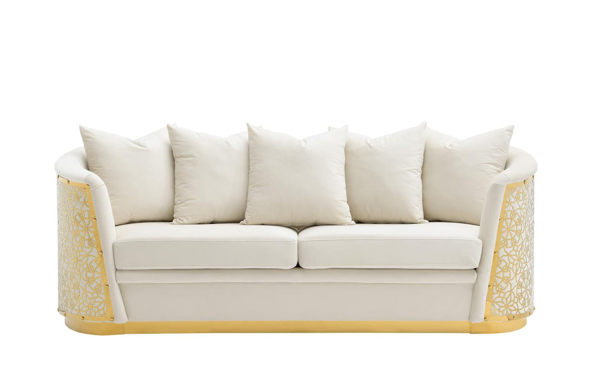 Luciana Cream 2-Piece (Sofa, Loveseat)