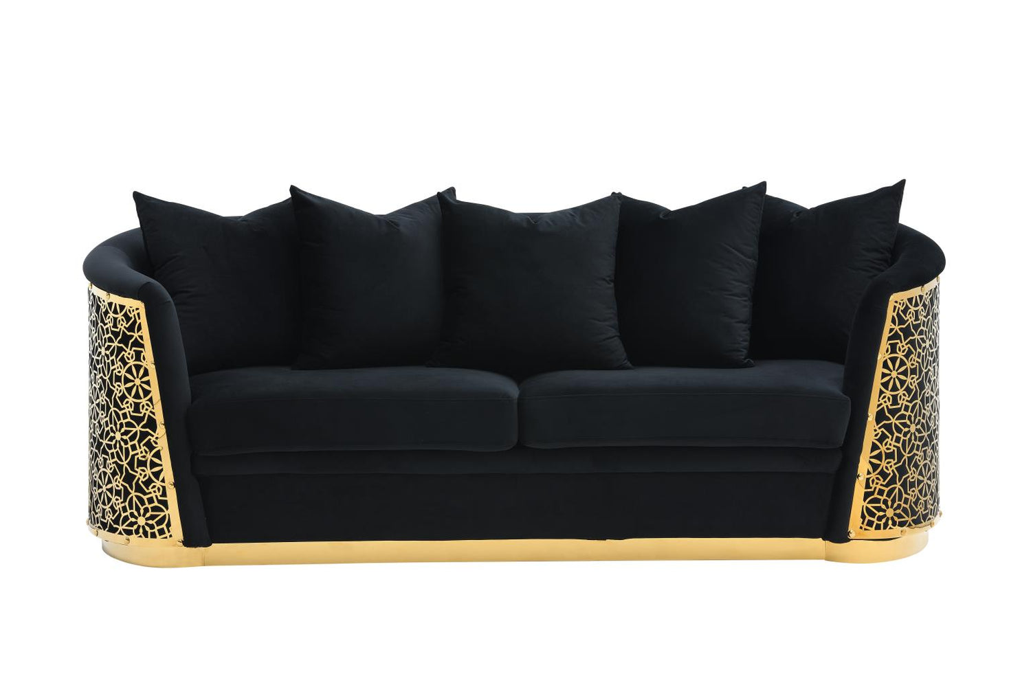 Luciana Black 2-Piece (Sofa, Loveseat)