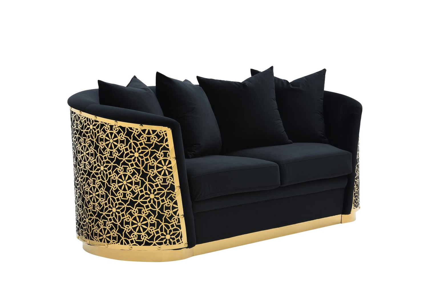 Luciana Black 2-Piece (Sofa, Loveseat)