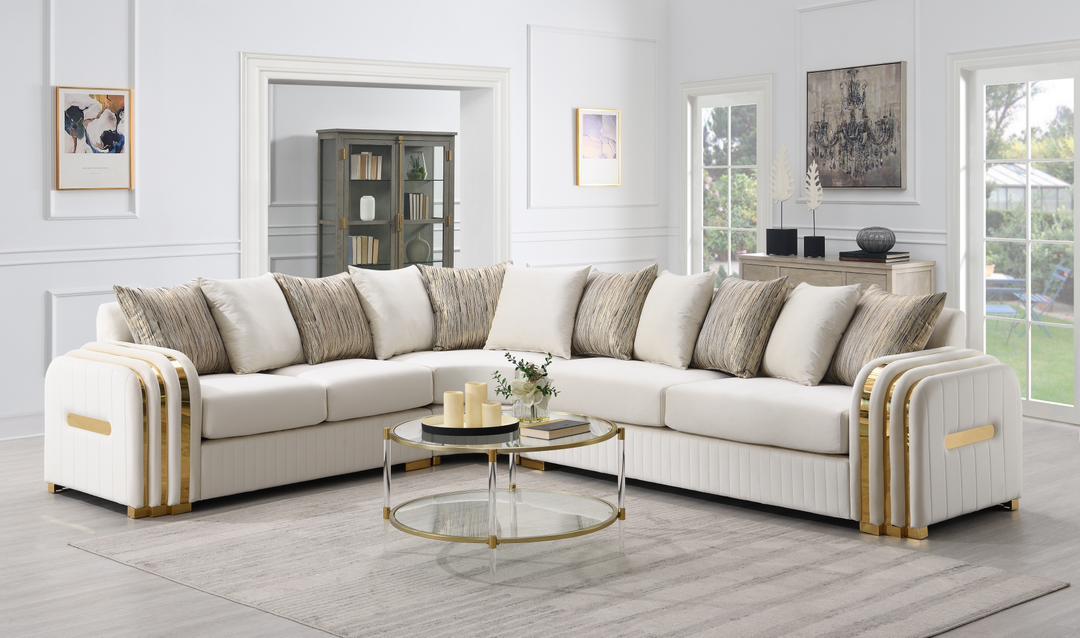 Julia Cream 3 Piece Sectional