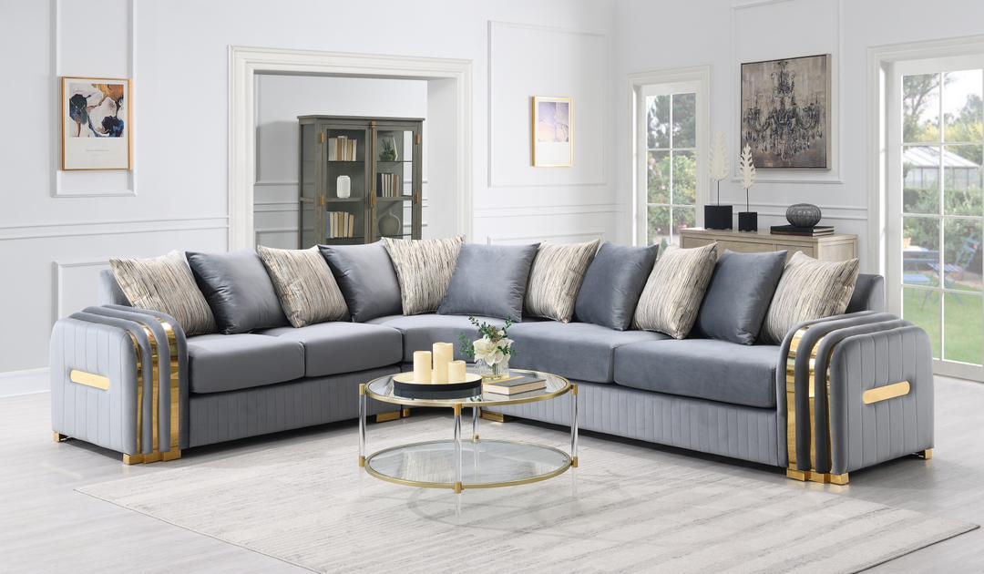 Julia Grey Left-Arm Facing Sofa