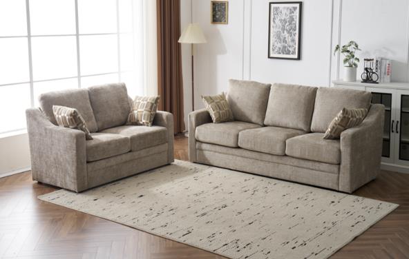 Luca Beige 2-Piece (Sofa, Loveseat)