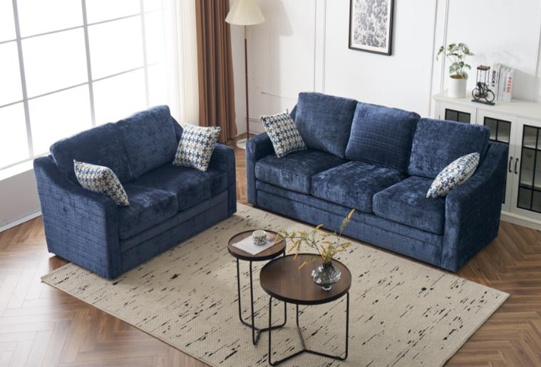 Luca Blue 2-Piece (Sofa, Loveseat)