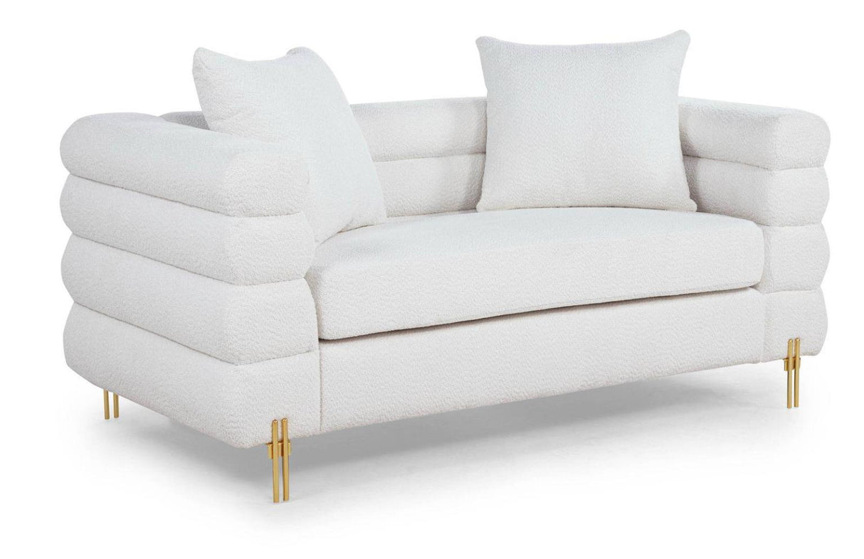 Silas White 2-Piece (Sofa, Loveseat)