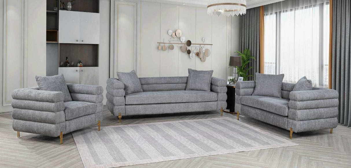 Silas Grey 2-Piece (Sofa, Loveseat)