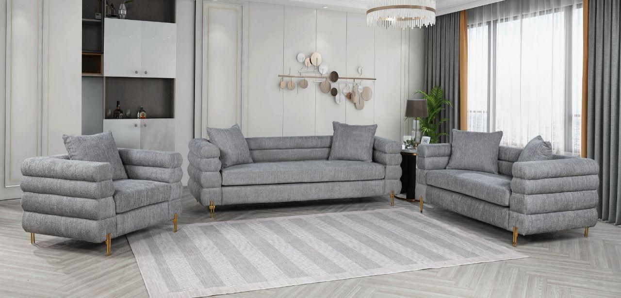 Silas Grey 2-Piece (Sofa, Loveseat)